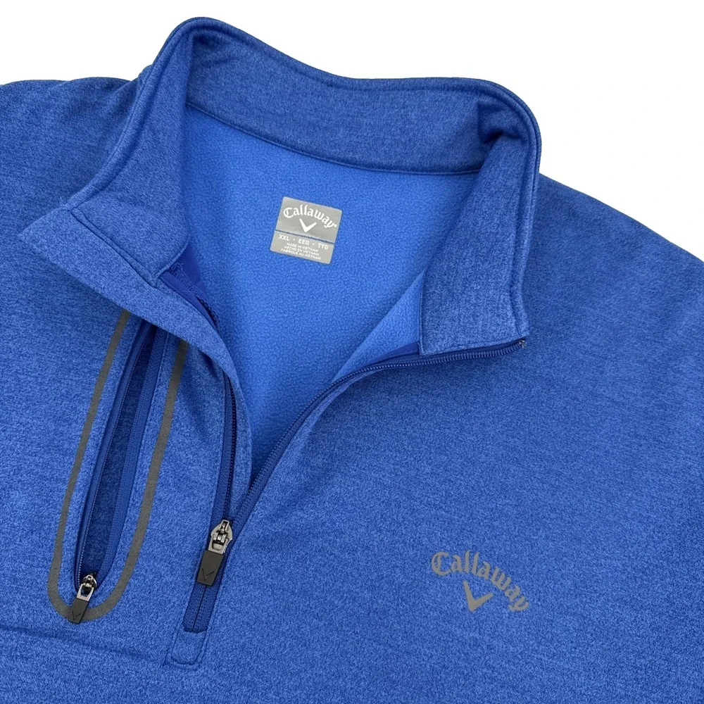 Callaway Golf 1/4 Zip Pullover Men's‎ XXL Blue Performance Fleece